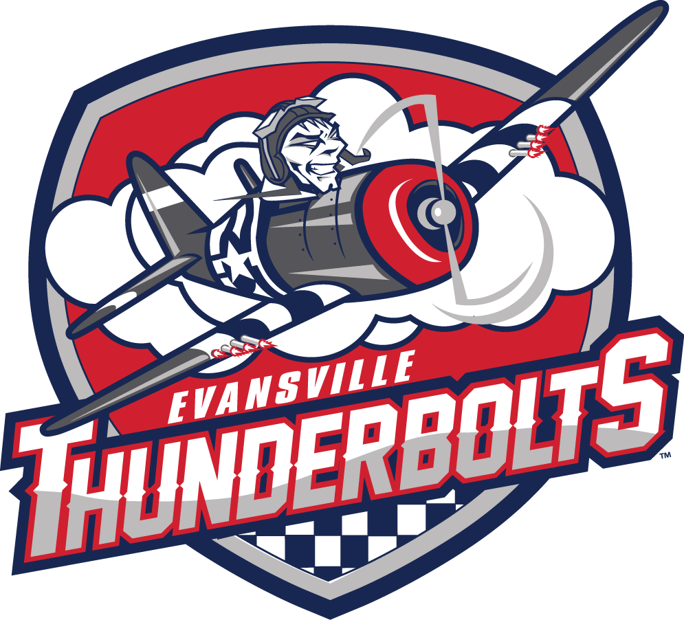 Evansville Thunderbolts iron ons